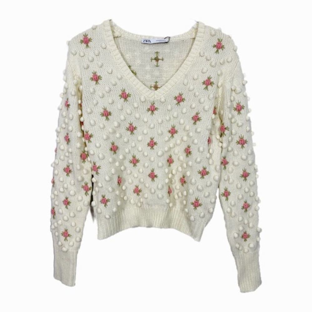 Zara Pom Pom Sweater